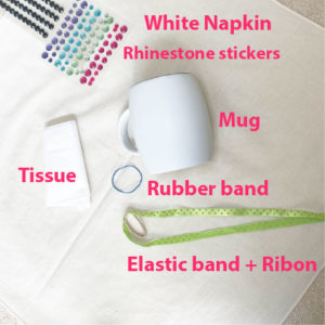 Bunny craft: how to wrap mug, material