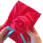 Red Rose shaped gift wrap
