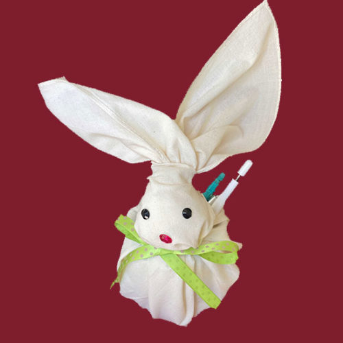 Bunny craft with fabric
