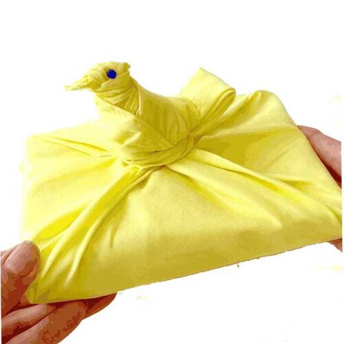 Yellow bird craft gift wrap